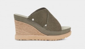 Ugg Abbot Badtofflor Sandaler Dam Gröna | Sverige-25468