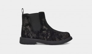 Ugg Bolden Metallic Stövlar Barn Metal Svarta | Sverige-60872