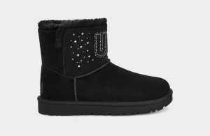 Ugg Classic Gem Mini Stövlar Dam Svarta | Sverige-10453