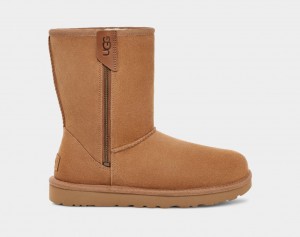 Ugg Classic Korta Bailey Zip Stövlar Dam Bruna | Sverige-58236