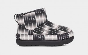 Ugg Classic Maxi Wavelength Mini Stövlar Dam Svarta Vita | Sverige-18465