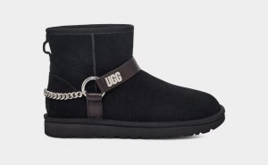 Ugg Classic Mini Chains II Stövlar Dam Svarta | Sverige-54967