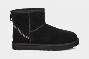 Ugg Classic Mini Deco Mocka Stövlar Herr Svarta | Sverige-28641