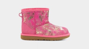 Ugg Classic Mini II Gold Wash Stövlar Barn Rosa Rosa | Sverige-60147