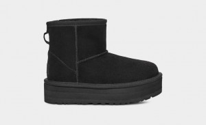 Ugg Classic Mini Platform Stövlar Barn Svarta | Sverige-86154