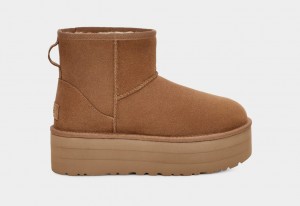 Ugg Classic Mini Platform Stövlar Dam Bruna | Sverige-81432