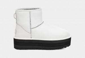 Ugg Classic Mini Platform Stövlar Dam Vita | Sverige-23096