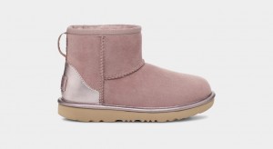 Ugg Classic Mini Shine Stövlar Barn Rosa Grå | Sverige-48129