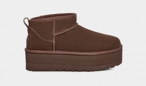 Ugg Classic Ultra Mini Platform Stövlar Dam Bruna | Sverige-72035