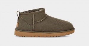 Ugg Classic Ultra Mini Stövlar Dam Olivgröna | Sverige-17308