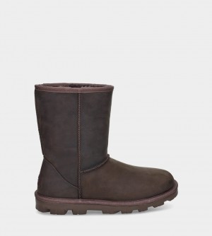 Ugg Essential Korta Läder Stövlar Dam Choklad | Sverige-32189