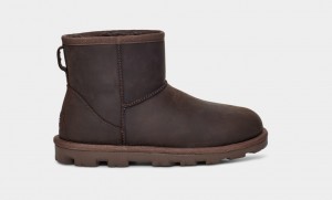 Ugg Essential Mini Läder Stövlar Dam Choklad | Sverige-94261