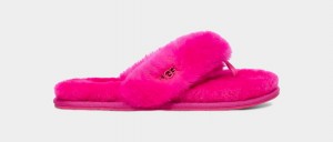 Ugg Fluff Flip Flop Logo Tofflor Dam Rosa | Sverige-17389