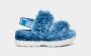 Ugg Fluff Sugar Sandaler Dam Blå | Sverige-97580