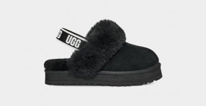 Ugg Funkette Tofflor Barn Svarta | Sverige-31029