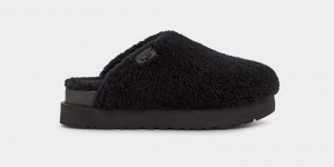 Ugg Fuzz Sugar Badtofflor Tofflor Dam Svarta | Sverige-07459