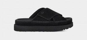 Ugg Goldenstar Cross Badtofflor Sandaler Dam Svarta | Sverige-60243