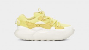 Ugg LA Cloud Spets Sneakers Dam Citron Ljusgröna | Sverige-41628