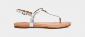 Ugg Madeena Metallic Flip Flop Sandaler Dam Silver Metal | Sverige-13045