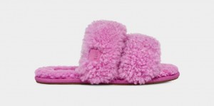 Ugg Maxi Curly Scuffetta Tofflor Dam Lila | Sverige-81746