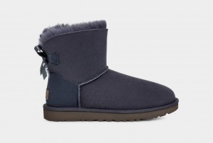 Ugg Mini Bailey Bow II Stövlar Dam Blå | Sverige-15902