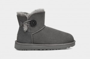 Ugg Mini Bailey Button II Stövlar Dam Grå | Sverige-57480