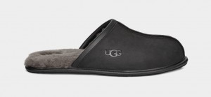 Ugg Scuff Läder Tofflor Herr Svarta | Sverige-37281