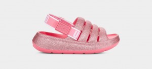 Ugg Sport Yeah Glitter Sandaler Barn Rosa | Sverige-95417