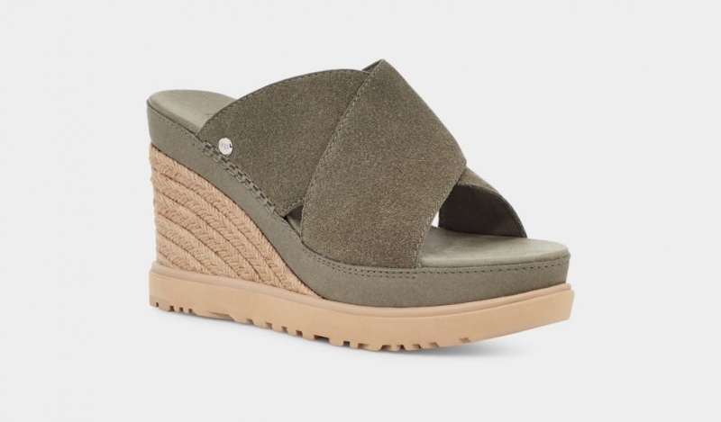 Ugg Abbot Badtofflor Sandaler Dam Gröna | Sverige-25468