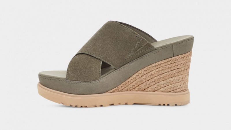 Ugg Abbot Badtofflor Sandaler Dam Gröna | Sverige-25468