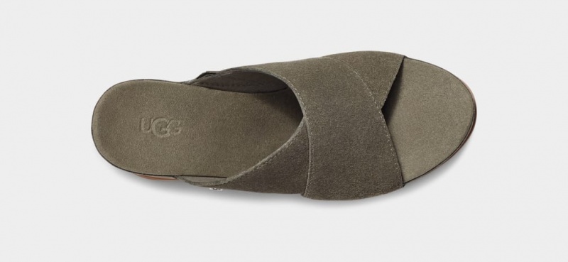 Ugg Abbot Badtofflor Sandaler Dam Gröna | Sverige-25468