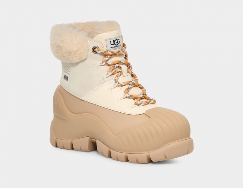 Ugg Adiroam Hiker Vinterstövlar Dam Khaki Vita | Sverige-83796