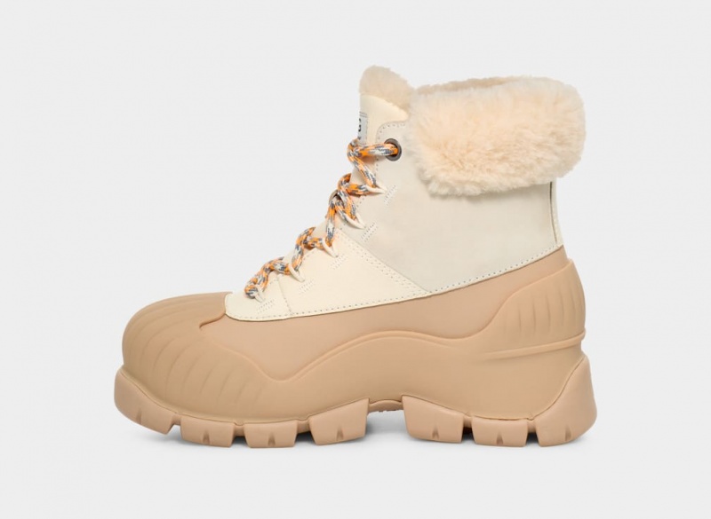 Ugg Adiroam Hiker Vinterstövlar Dam Khaki Vita | Sverige-83796