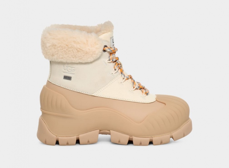 Ugg Adiroam Hiker Vinterstövlar Dam Khaki Vita | Sverige-83796