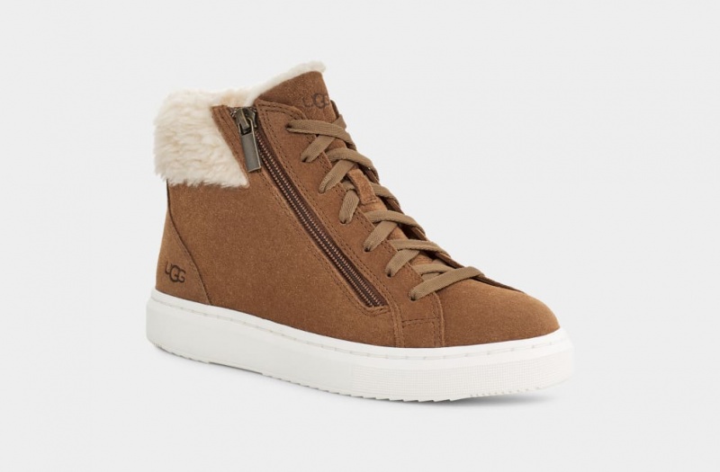 Ugg Alameda Mid Zip Sneakers Dam Bruna | Sverige-39471