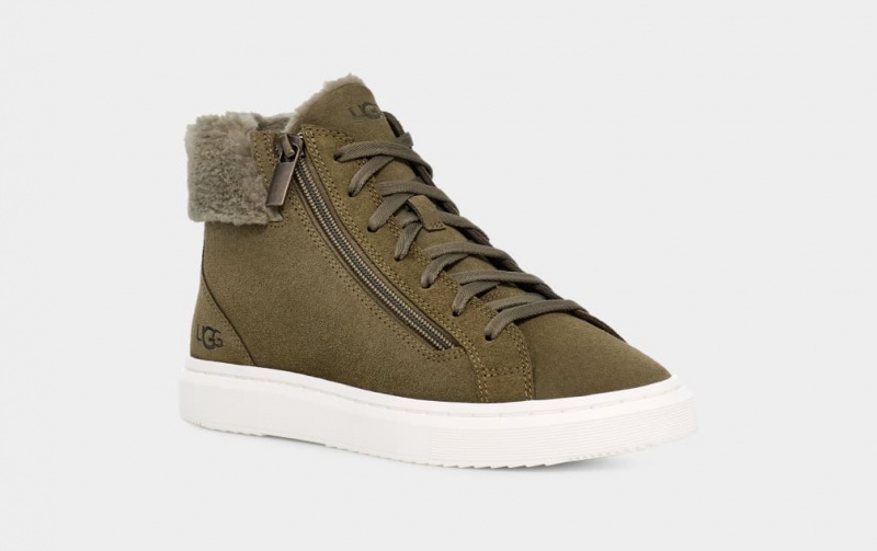 Ugg Alameda Mid Zip Sneakers Dam Olivgröna | Sverige-87439