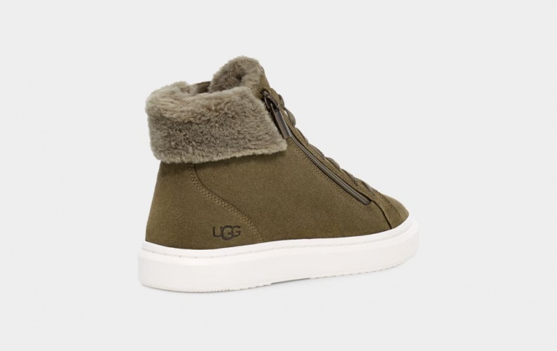 Ugg Alameda Mid Zip Sneakers Dam Olivgröna | Sverige-87439