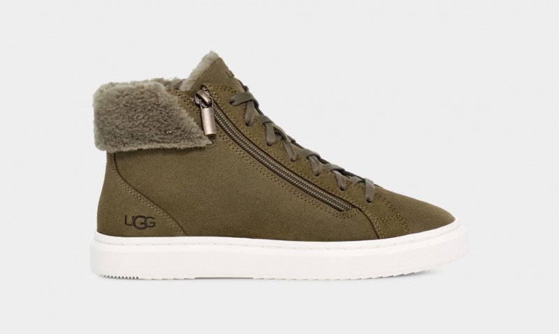 Ugg Alameda Mid Zip Sneakers Dam Olivgröna | Sverige-87439