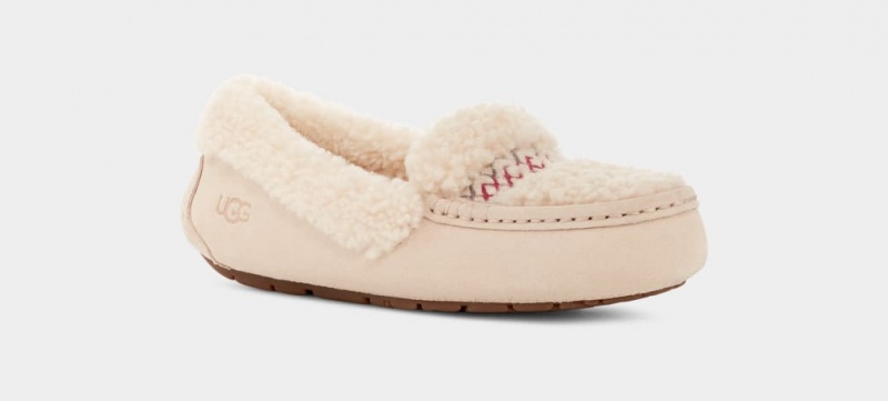 Ugg Ansley UGGbraid Mockasiner Dam Beige | Sverige-62987