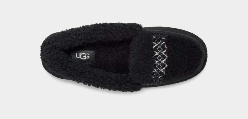 Ugg Ansley UGGbraid Mockasiner Dam Svarta | Sverige-71628