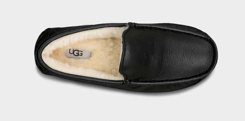 Ugg Ascot Läder Mockasiner Herr Svarta | Sverige-35021