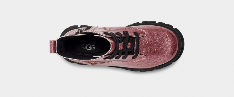 Ugg Ashton Spets Up Glitter Stövlar Barn Rosa | Sverige-94576