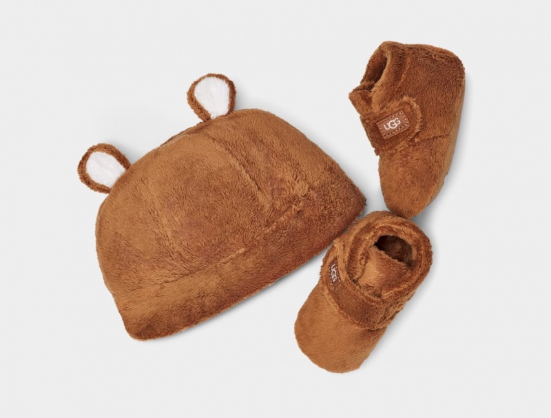 Ugg Baby Bixbee Boot and Beanie Stövlar Barn Bruna | Sverige-64718