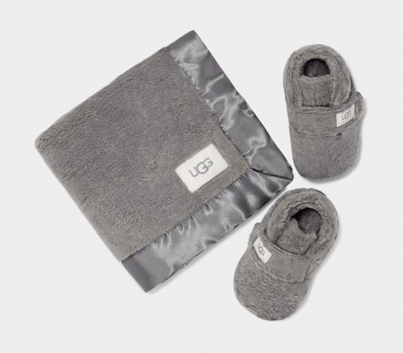 Ugg Baby Bixbee Bootie and Lovey Blanket Stövlar Barn Grå | Sverige-79348