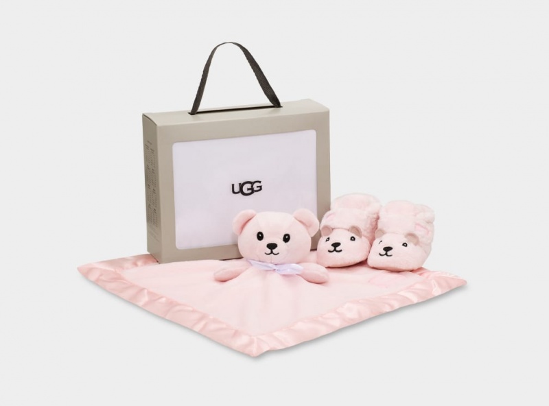 Ugg Baby Bixbee and Lovey Bear Stuffie Set Stövlar Barn Rosa | Sverige-93485