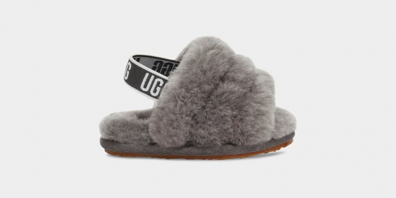 Ugg Baby Fluff Yeah Badtofflor and Lovey Blanket Tofflor Barn Grå | Sverige-24165