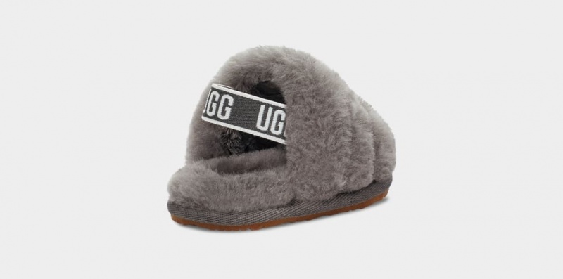 Ugg Baby Fluff Yeah Badtofflor and Lovey Blanket Tofflor Barn Grå | Sverige-24165