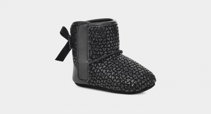 Ugg Baby Jesse Bow II Gel Hearts Stövlar Barn Svarta | Sverige-95130