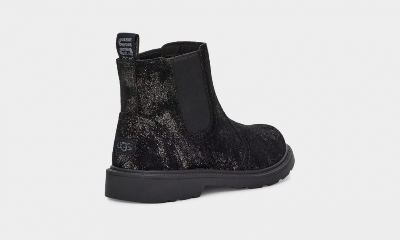 Ugg Bolden Metallic Stövlar Barn Metal Svarta | Sverige-60872