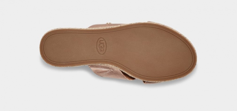 Ugg Brylee Badtofflor Sandaler Dam Rosa Guld Metal | Sverige-37194